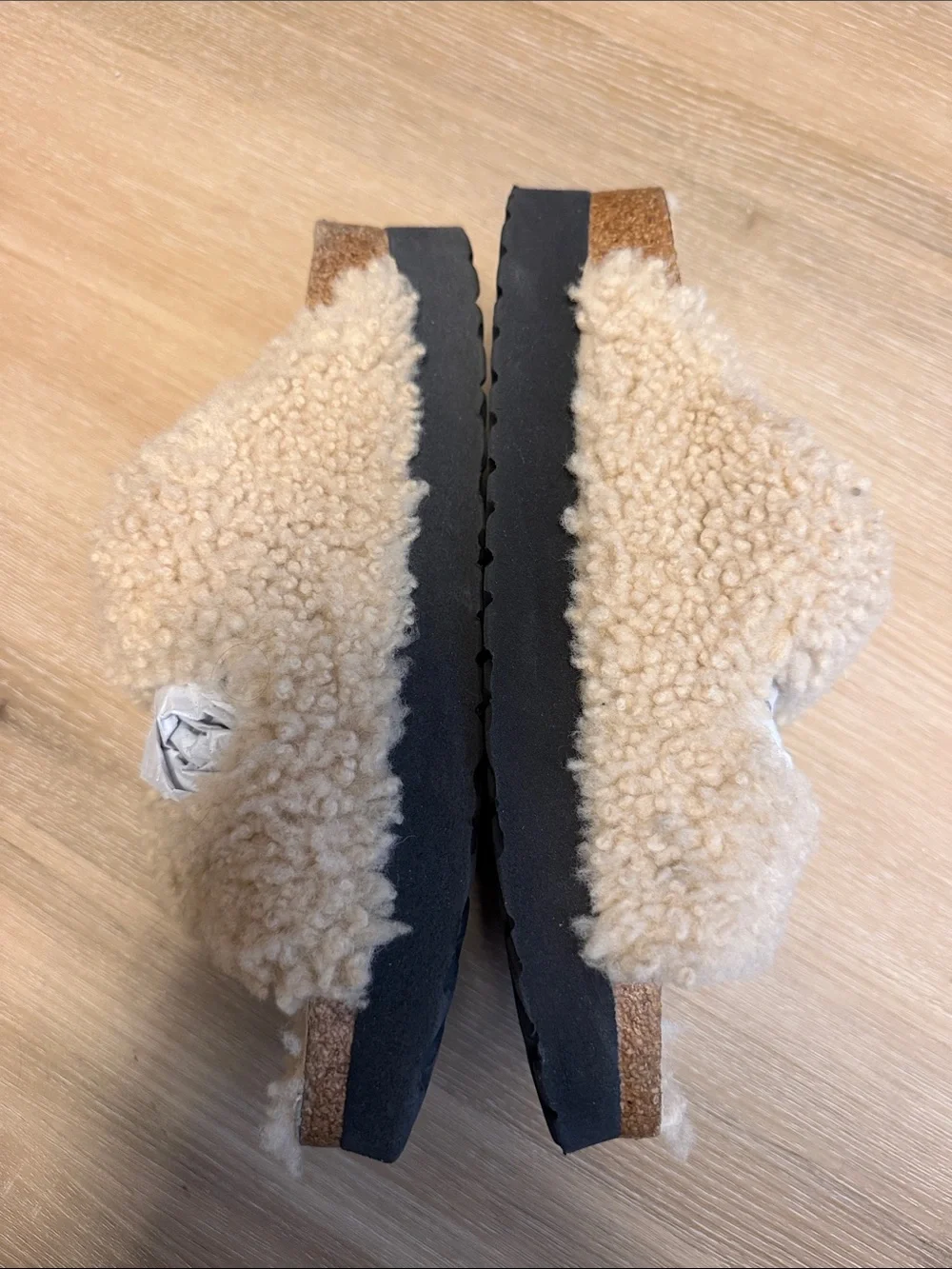 Birkenstock Papillio Arizona Big Buckle Teddy Shearling Eggshell 39 / US L8 M6